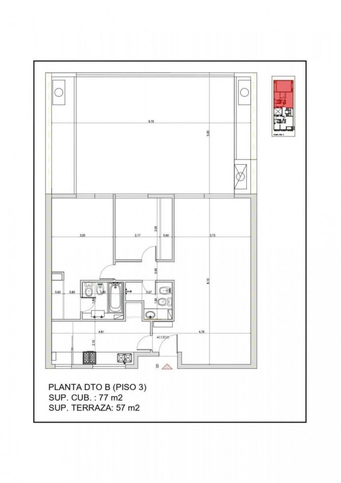 Venta Departamento 3 ambientes con Increible Terraza en Beccar
