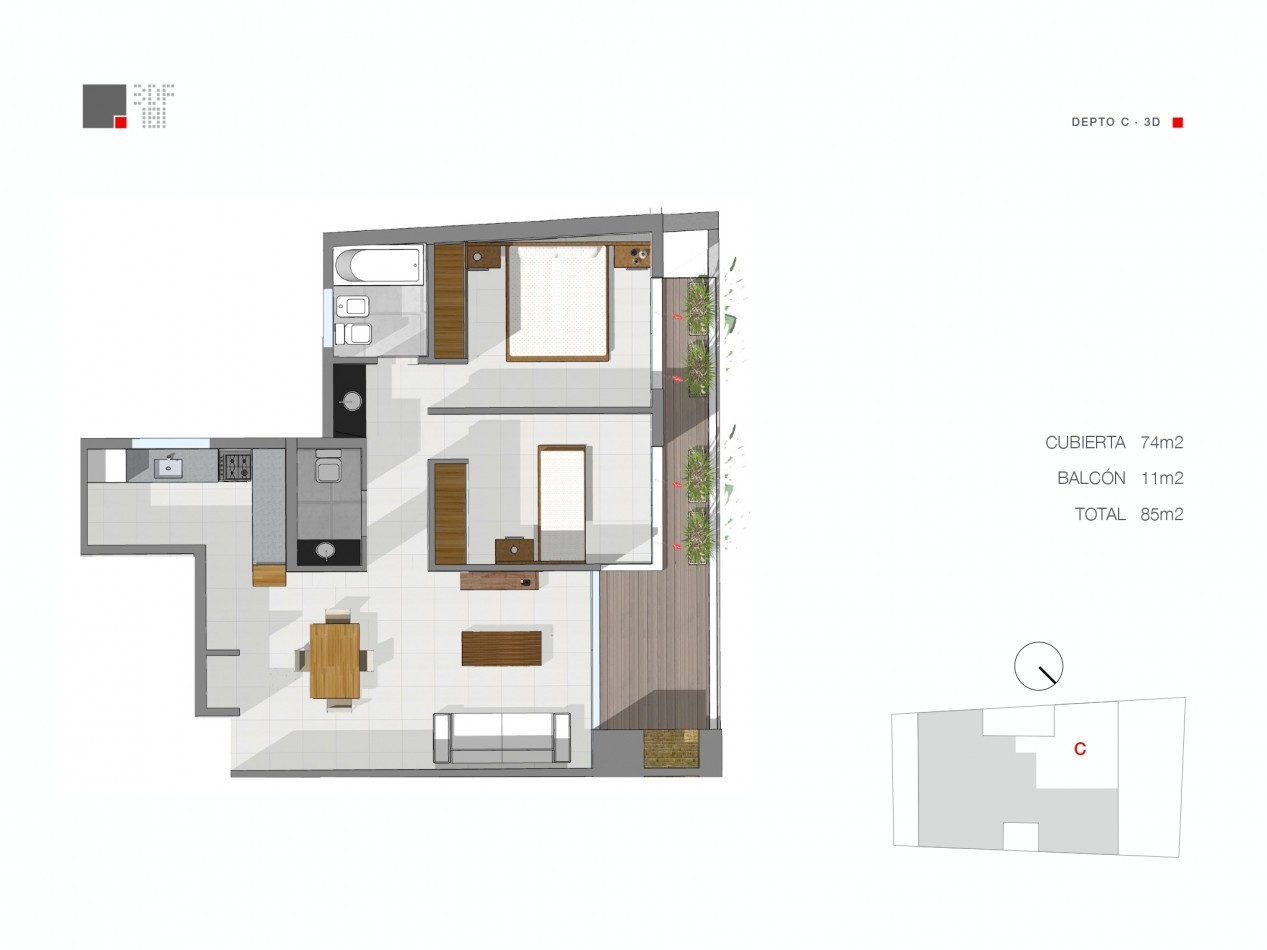 Venta Departamento 3 Ambientes San Isidro